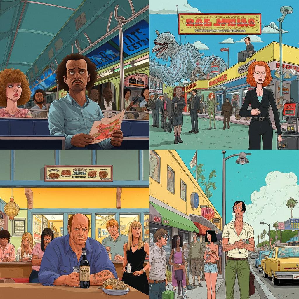 Mike Judge style, Midjourney V5.2, render 1 of 4