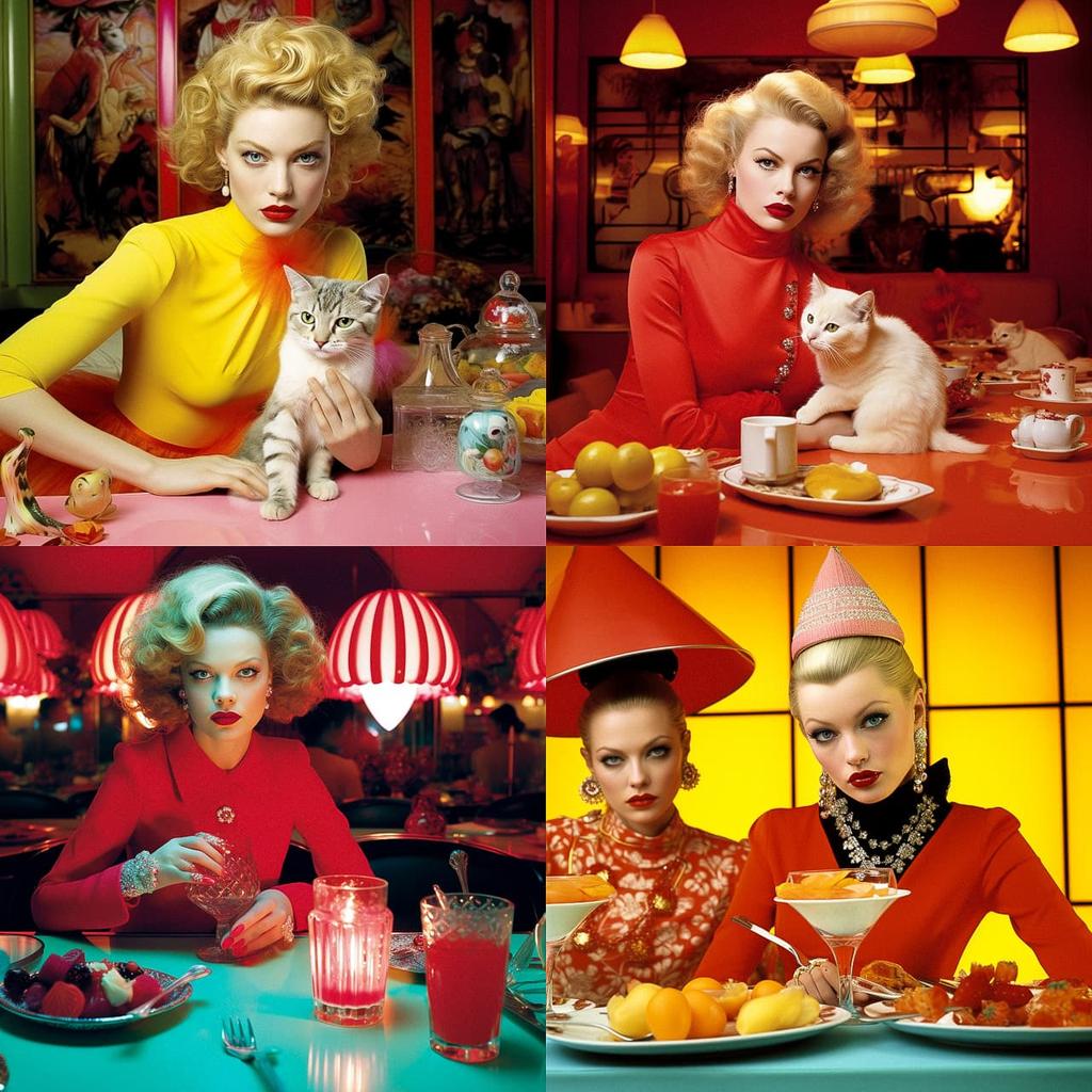 Miles Aldridge style, Midjourney V5.2, render 1 of 4