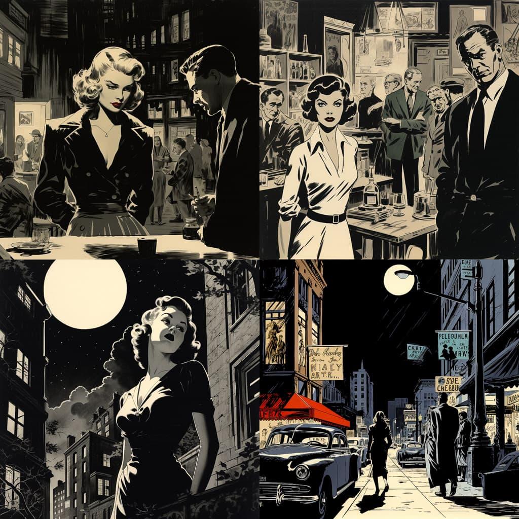 Milton Caniff style, Midjourney V5.2, render 1 of 4