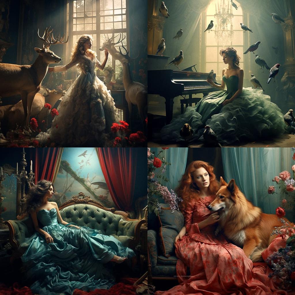 Miss Aniela style, Midjourney V5.2, render 1 of 4