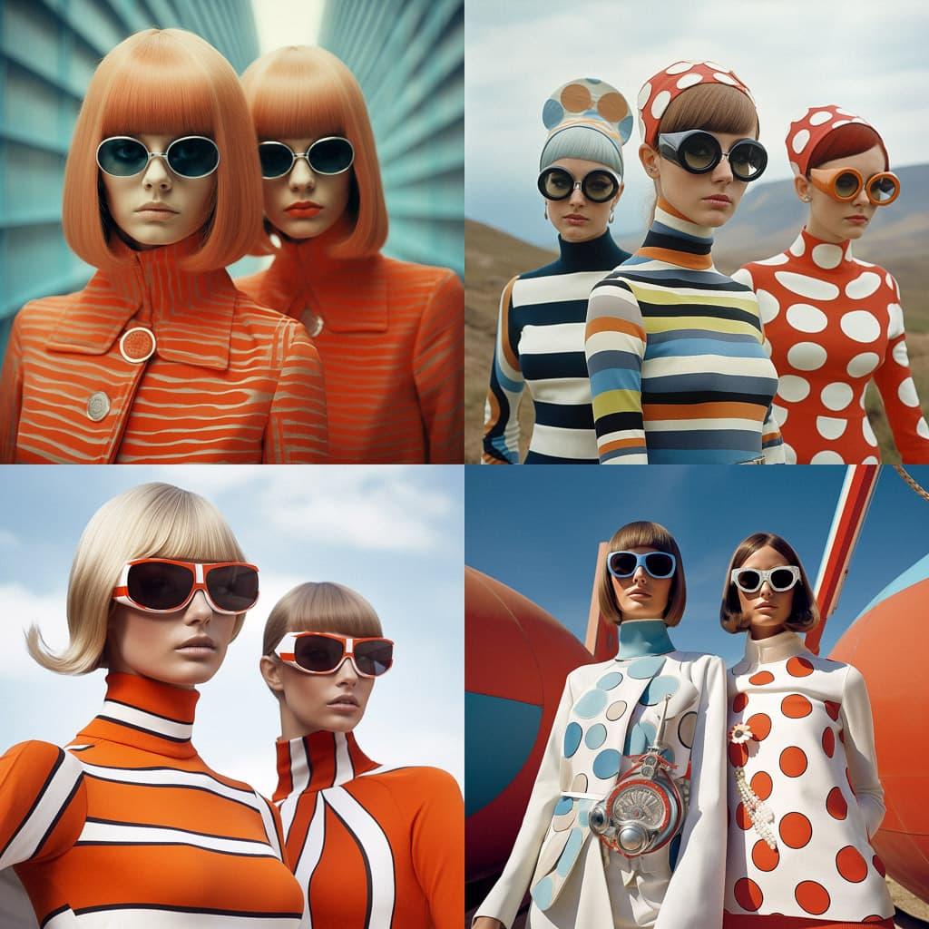 Mod fashion style, Midjourney V5.2, render 1 of 4