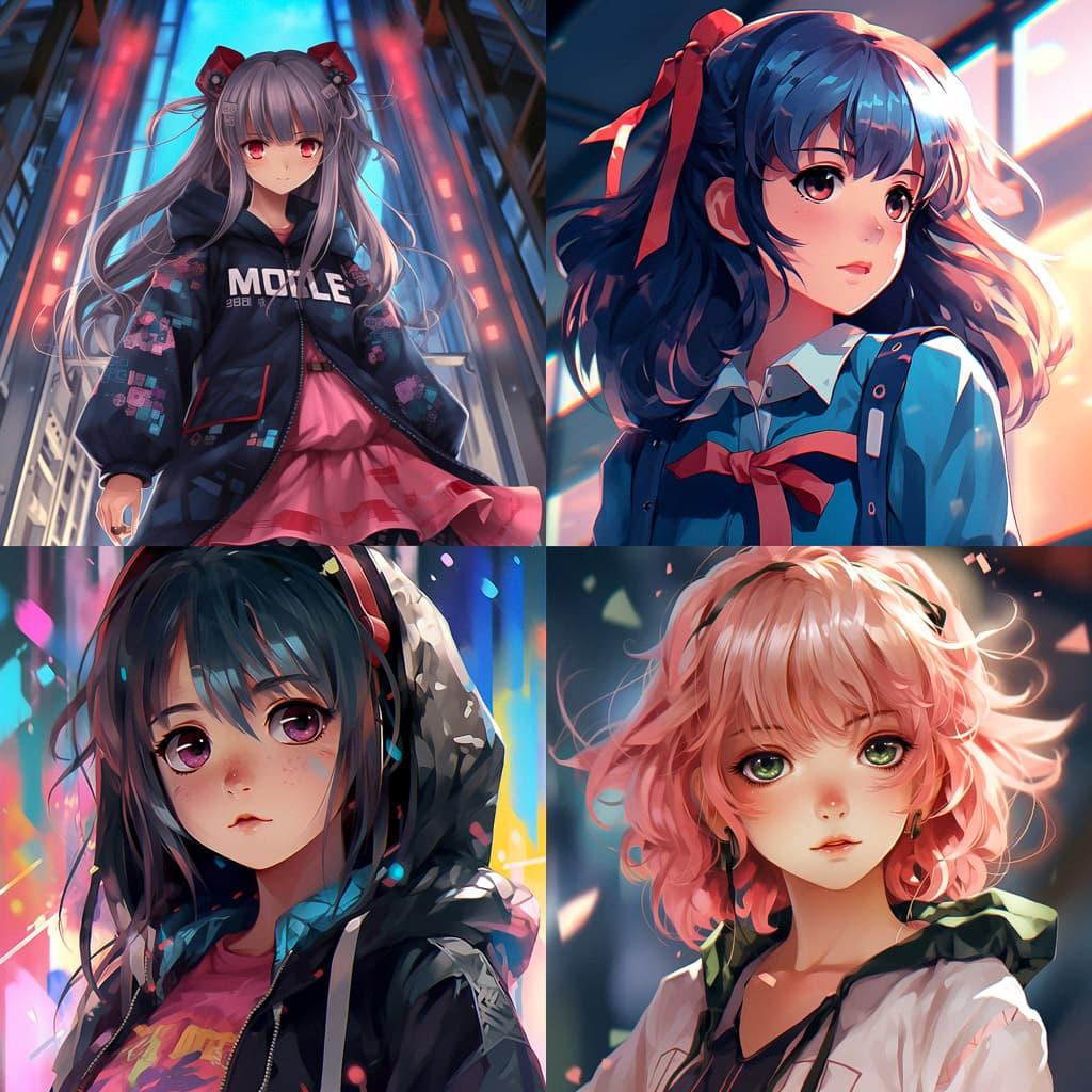Moe anime style style, Midjourney V5.2, render 1 of 4