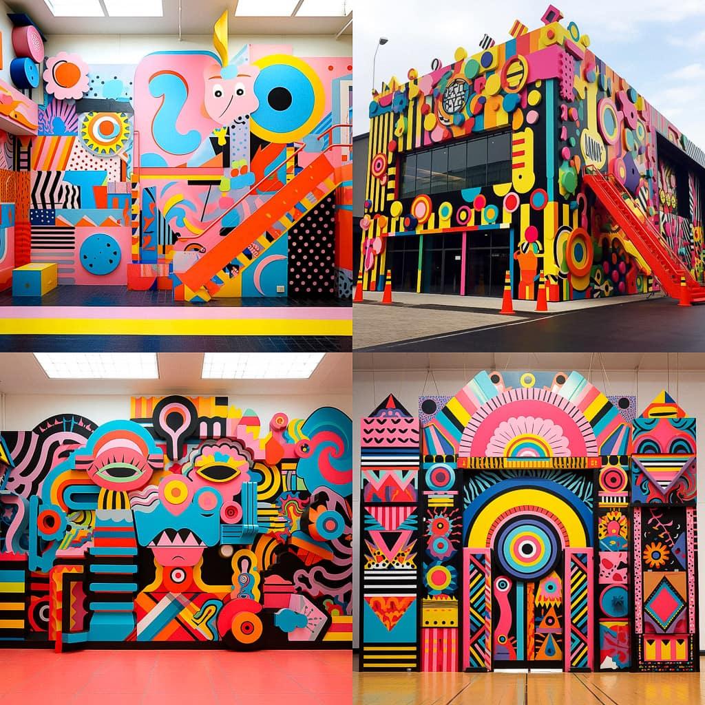 Morag Myerscough style, Midjourney V5.2, render 1 of 4