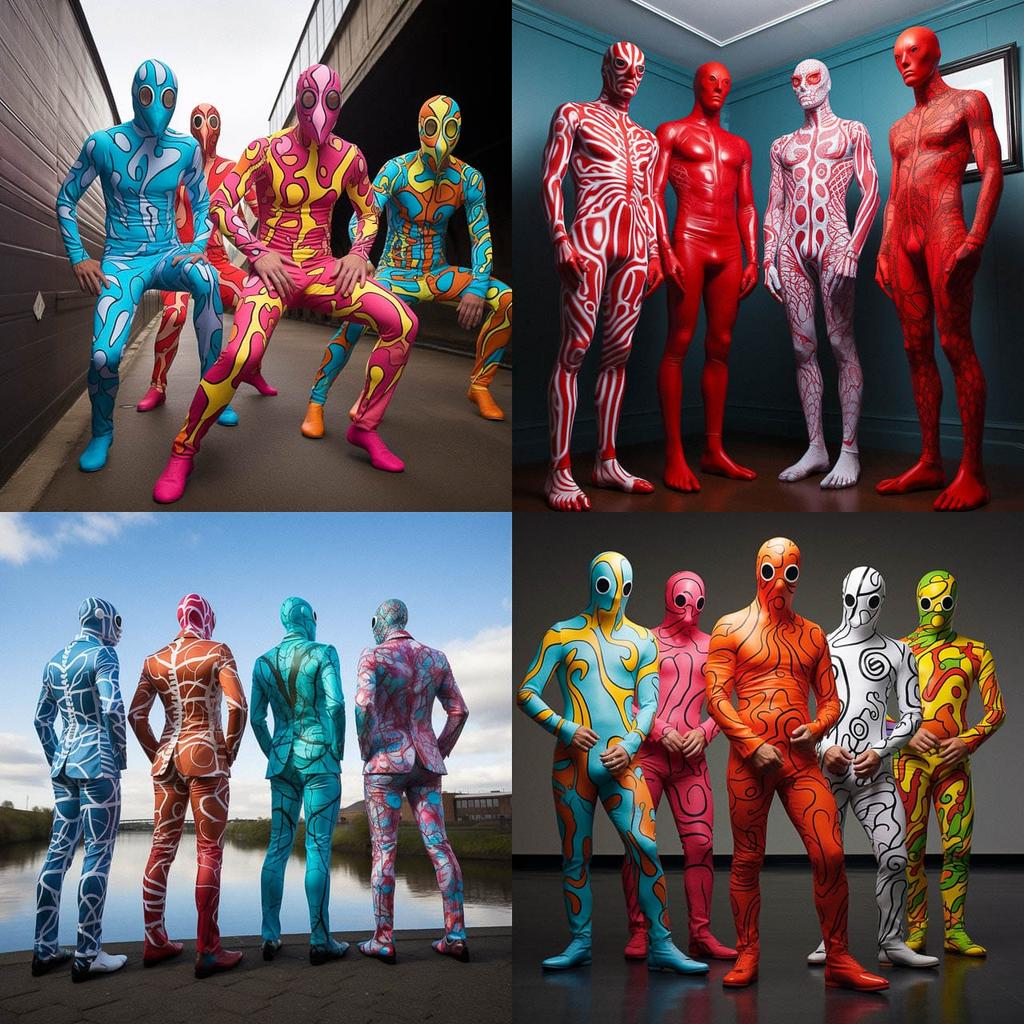 Morphsuits style, Midjourney V5.2, render 1 of 4