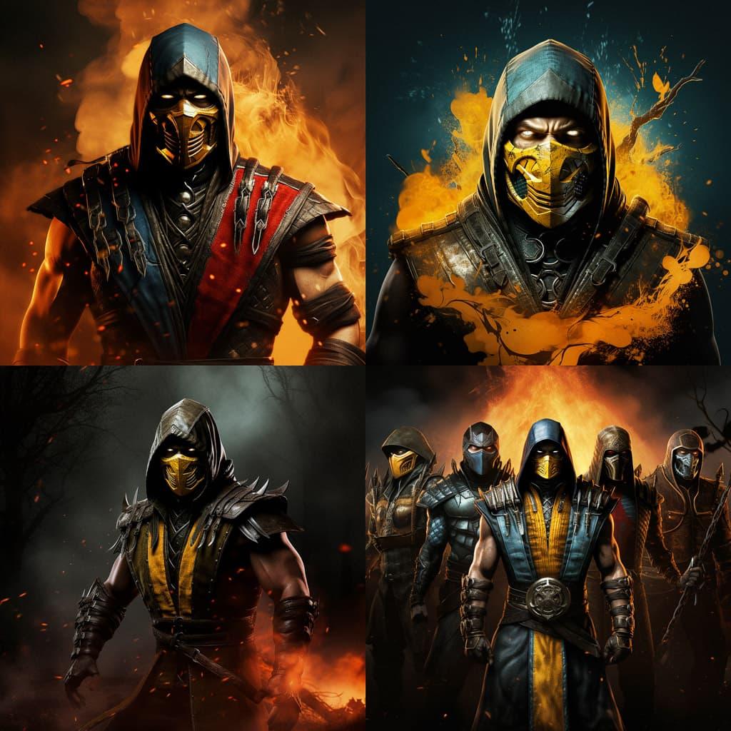 Mortal Kombat style, Midjourney V5.2, render 1 of 4