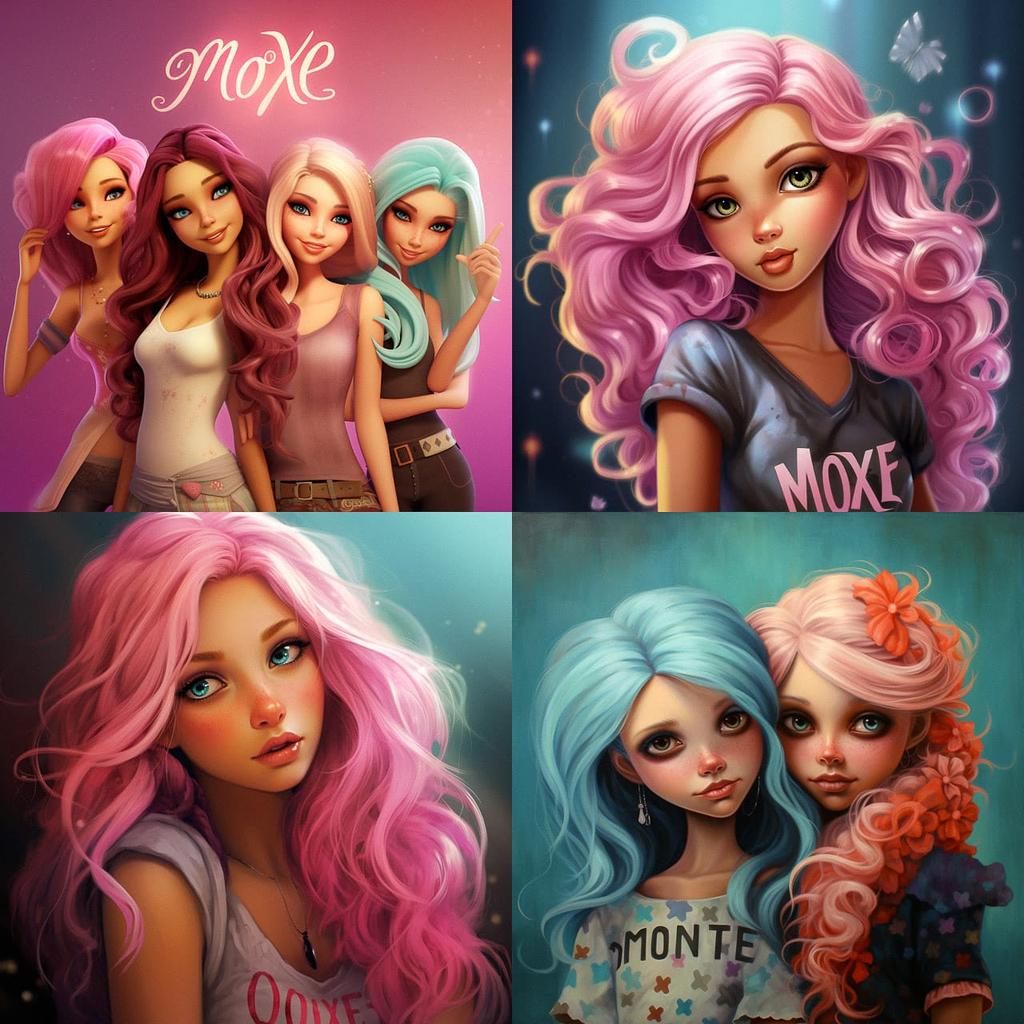 Moxie Girlz style, Midjourney V5.2, render 1 of 4