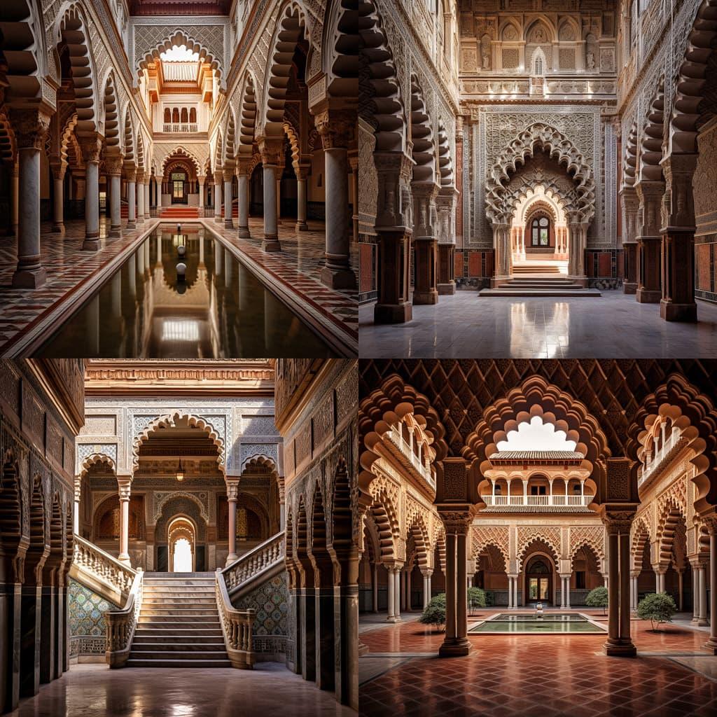 Mudejar architecture style, Midjourney V5.2, render 1 of 4
