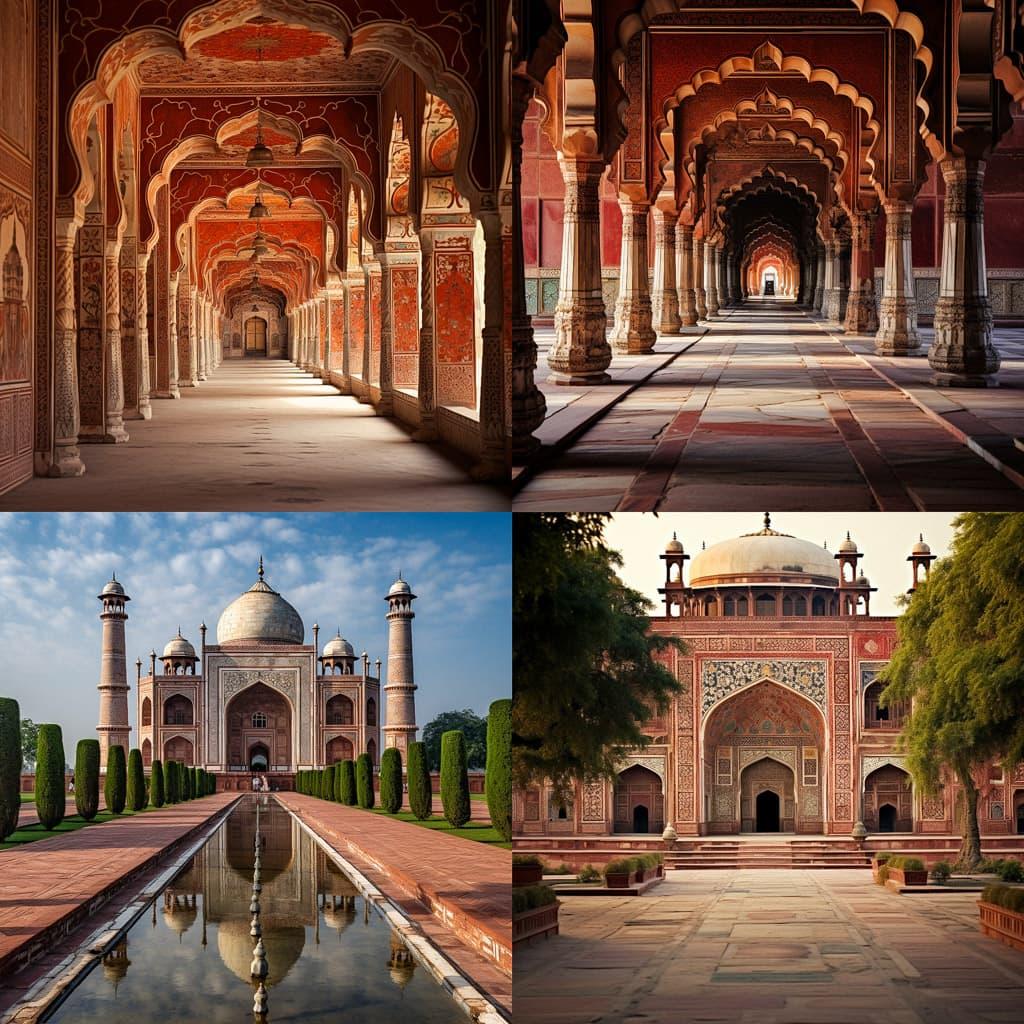 Mughal architecture style, Midjourney V5.2, render 1 of 4