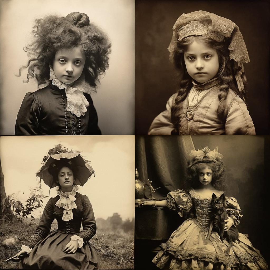 Nadar style, Midjourney V5.2, render 1 of 4