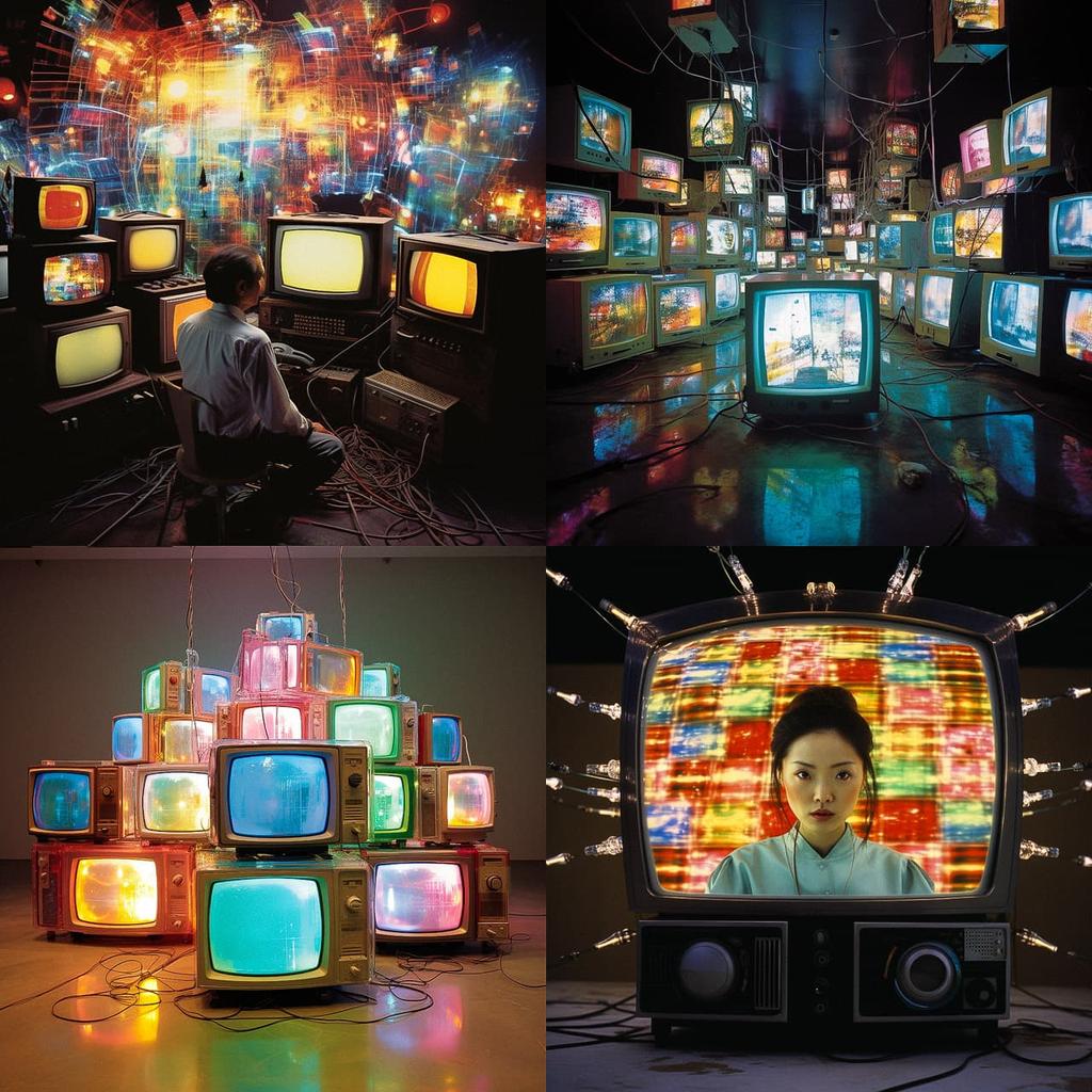 Nam June Paik style, Midjourney V5.2, render 1 of 4
