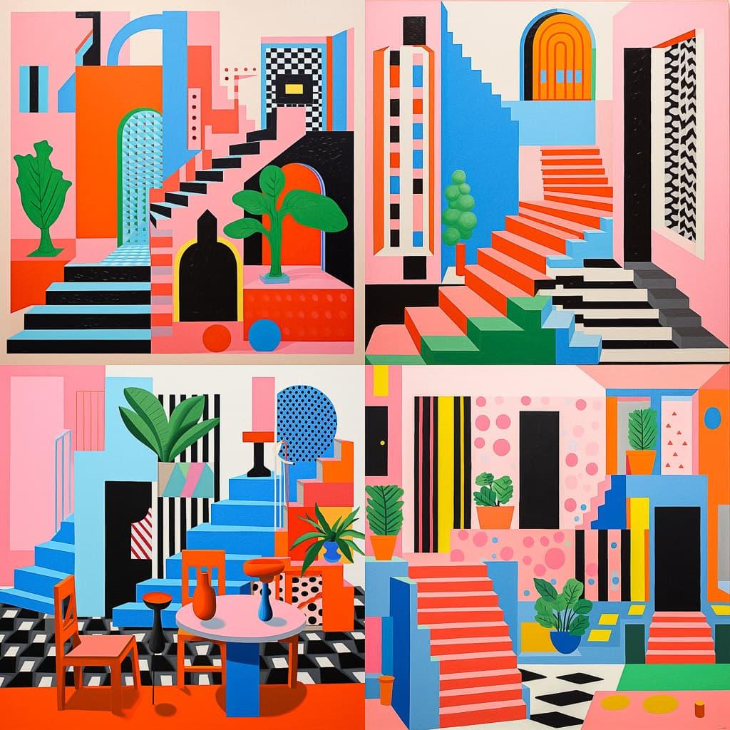 Nathalie Du Pasquier style, Midjourney V5.2, render 1 of 4