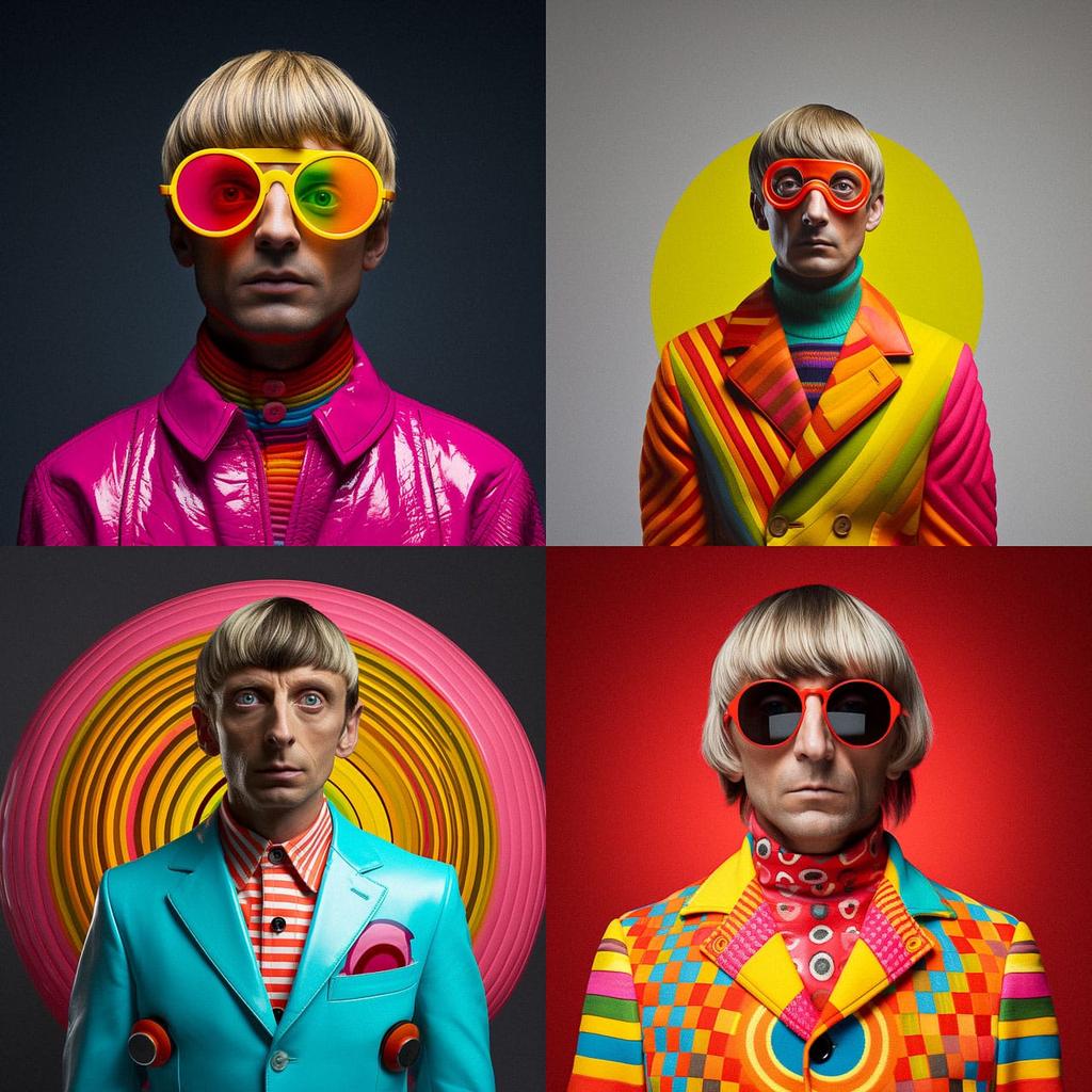 Neil Harbisson style, Midjourney V5.2, render 1 of 4
