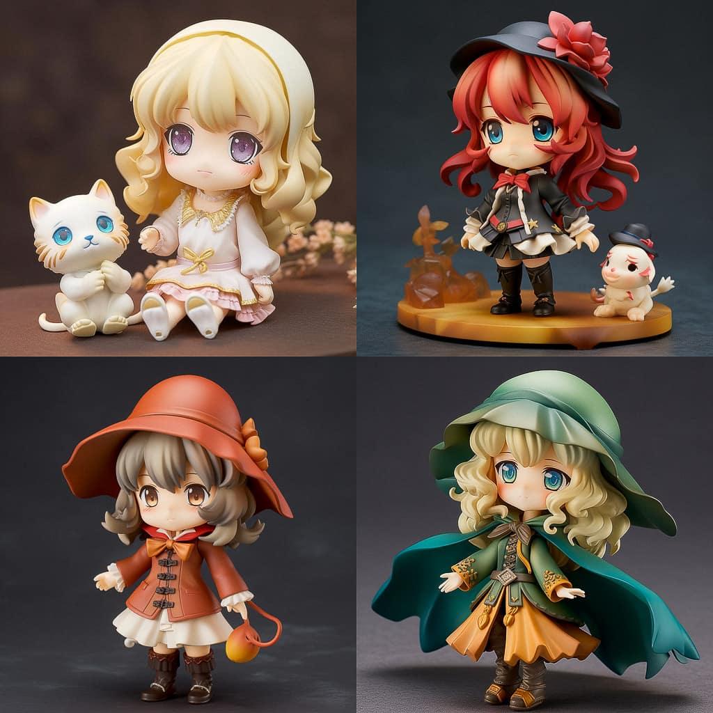 Nendoroid style, Midjourney V5.2, render 1 of 4