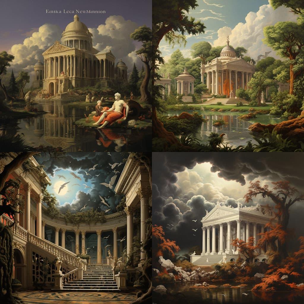 Neoclassicism style, Midjourney V5.2, render 1 of 4