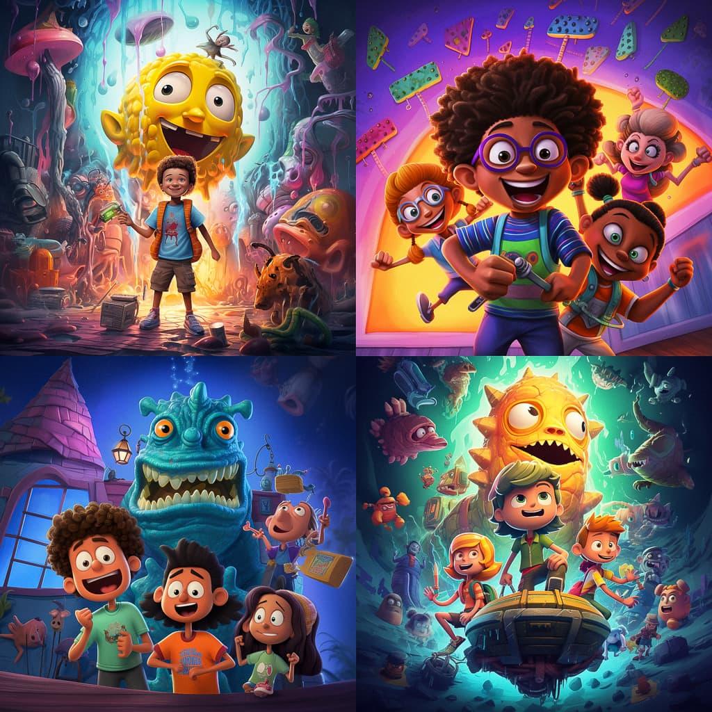 Nickelodeon style, Midjourney V5.2, render 1 of 4
