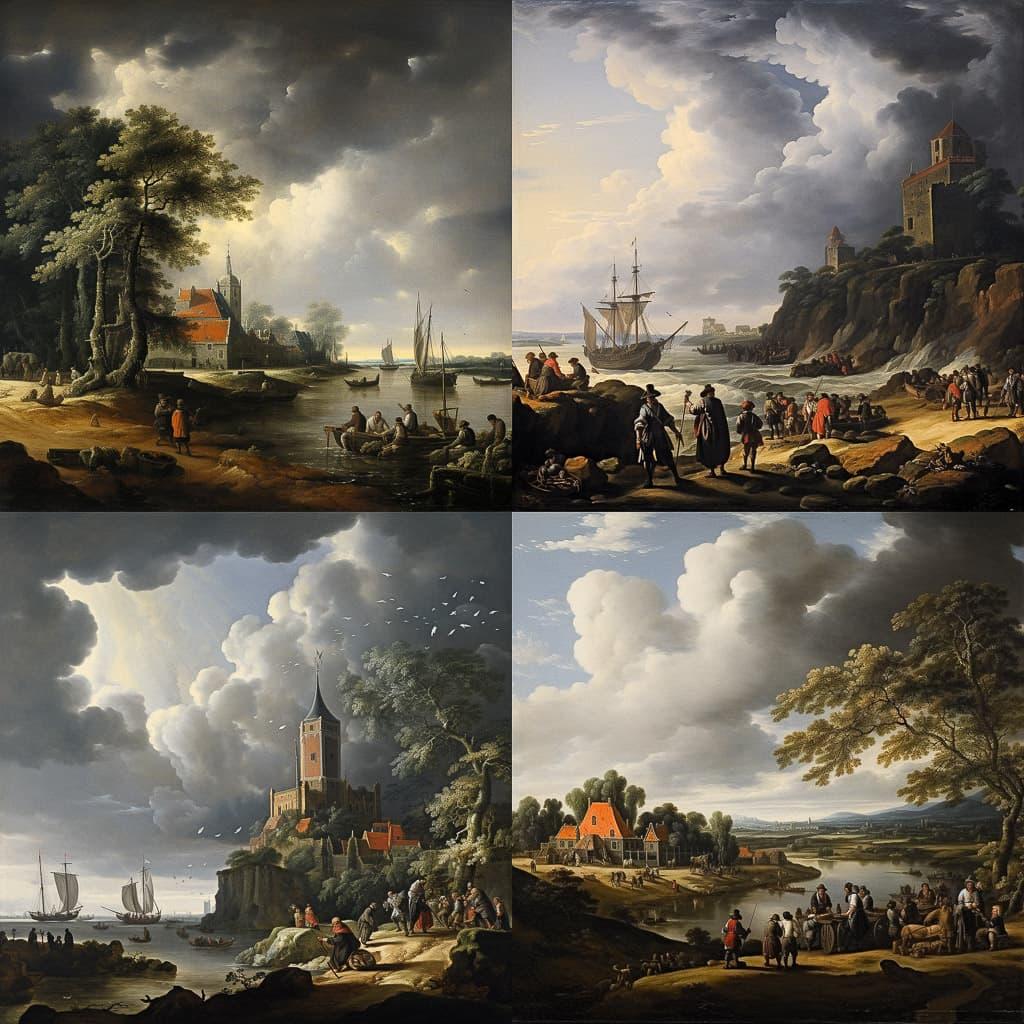 Nicolaes van Verendael style, Midjourney V5.2, render 1 of 4