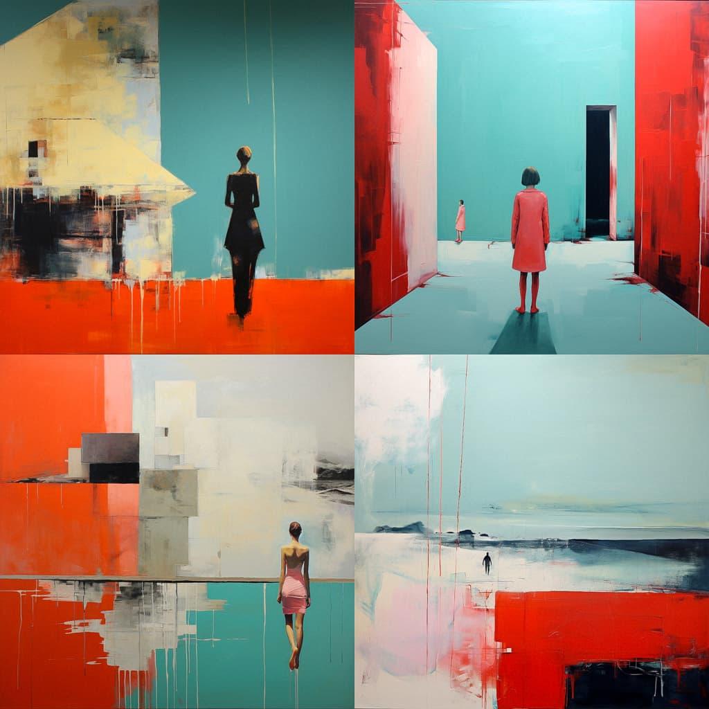 Nicolas de Stael style, Midjourney V5.2, render 1 of 4