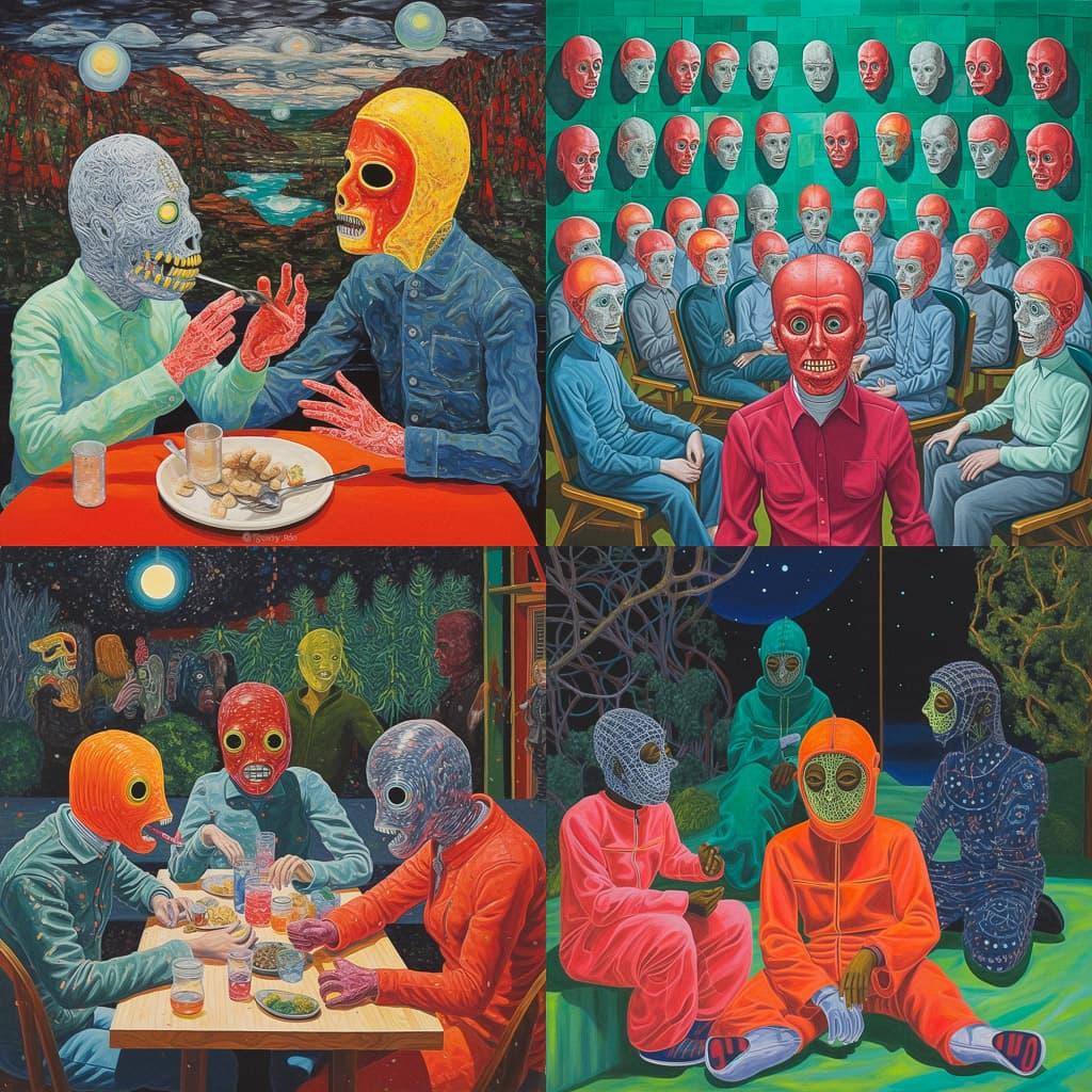 Nicole Eisenman style, Midjourney V5.2, render 1 of 4