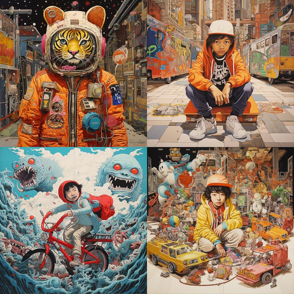 Nigo style, Midjourney V5.2, render 1 of 4
