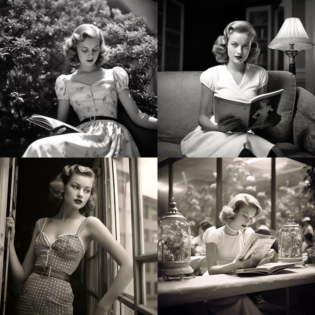 Nina Leen style, Midjourney V5.2, render 1 of 4
