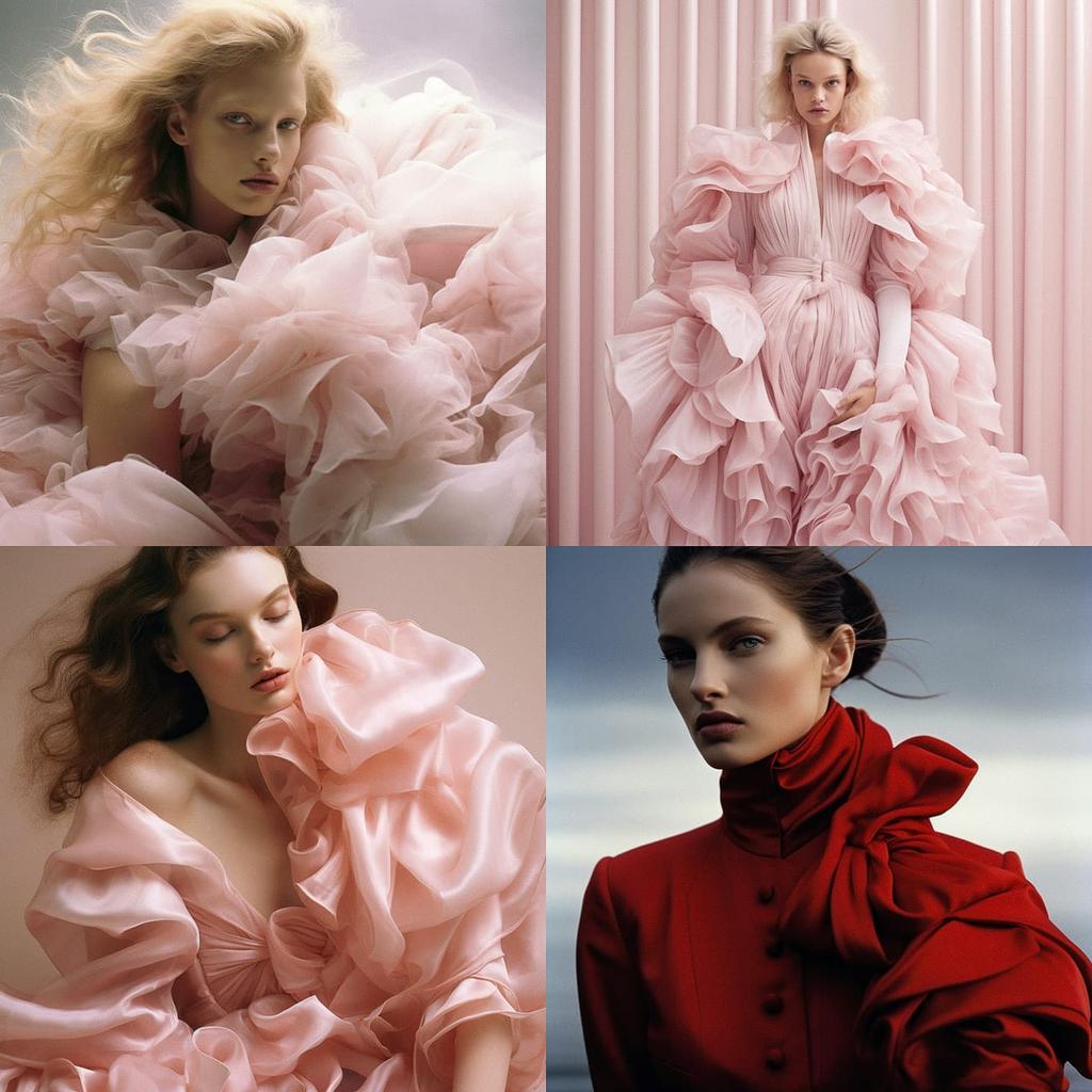 Nina Ricci style, Midjourney V5.2, render 1 of 4