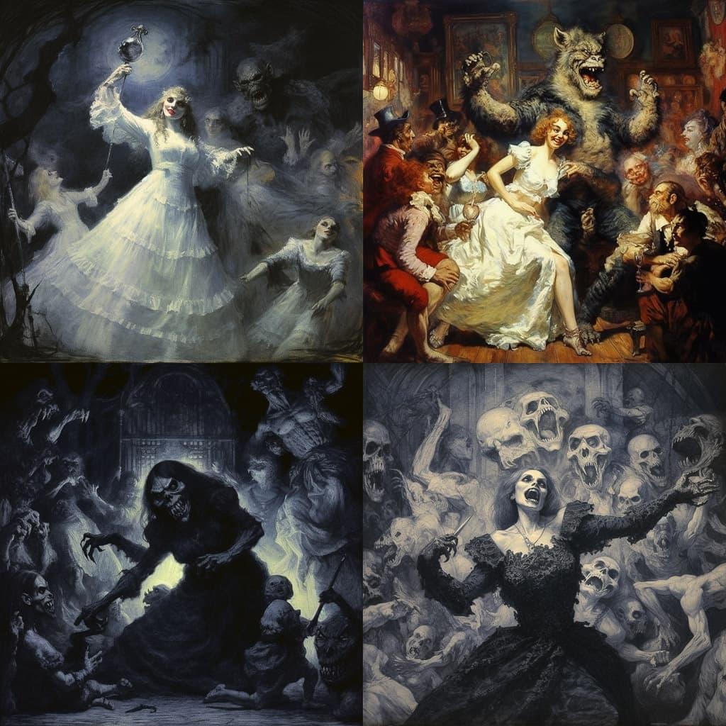 Norman Lindsay style, Midjourney V5.2, render 1 of 4