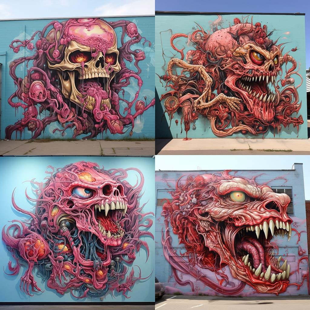 Nychos style, Midjourney V5.2, render 1 of 4