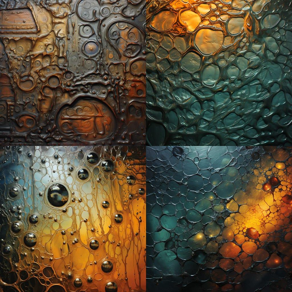 Oily texture style, Midjourney V5.2, render 1 of 4