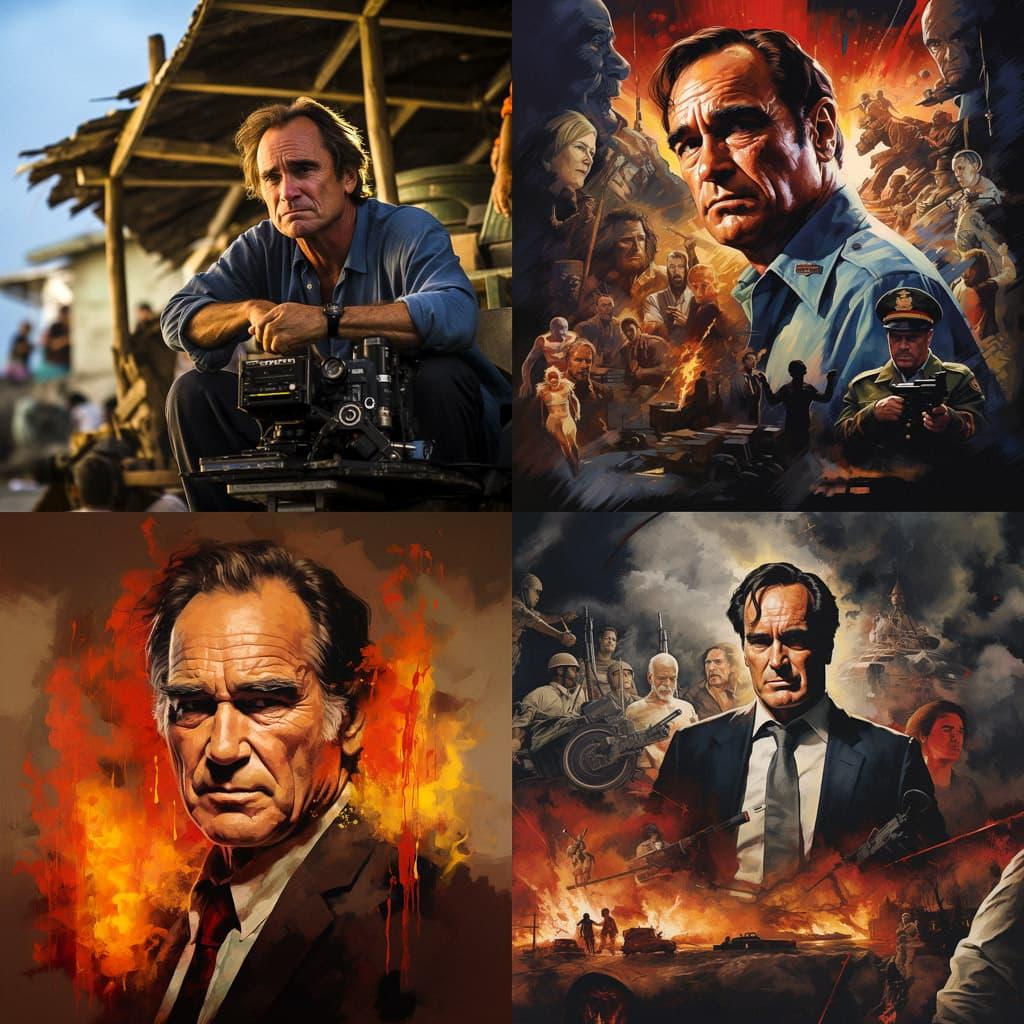 Oliver Stone style, Midjourney V5.2, render 1 of 4