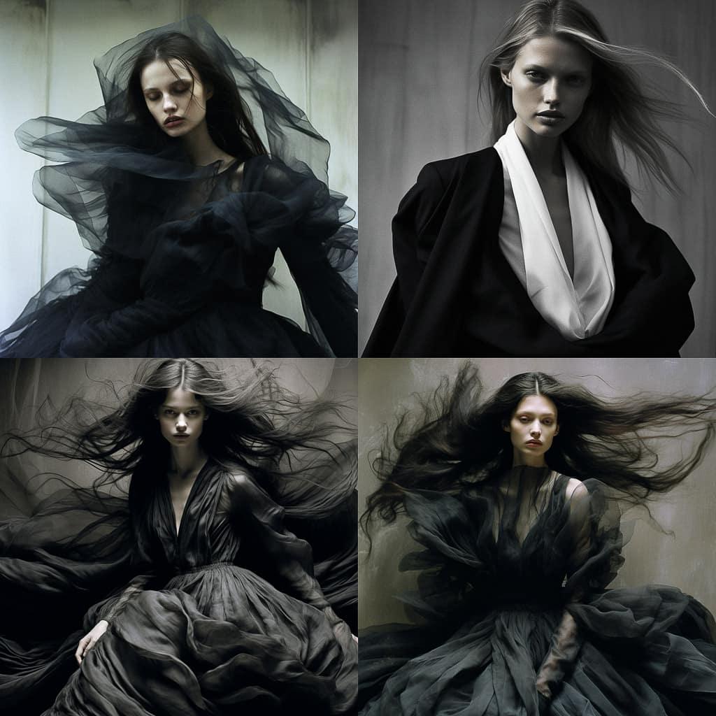 Olivier Theyskens style, Midjourney V5.2, render 1 of 4