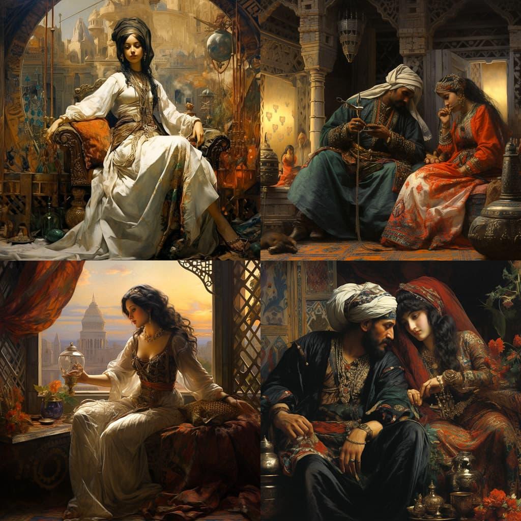 Orientalism style, Midjourney V5.2, render 1 of 4