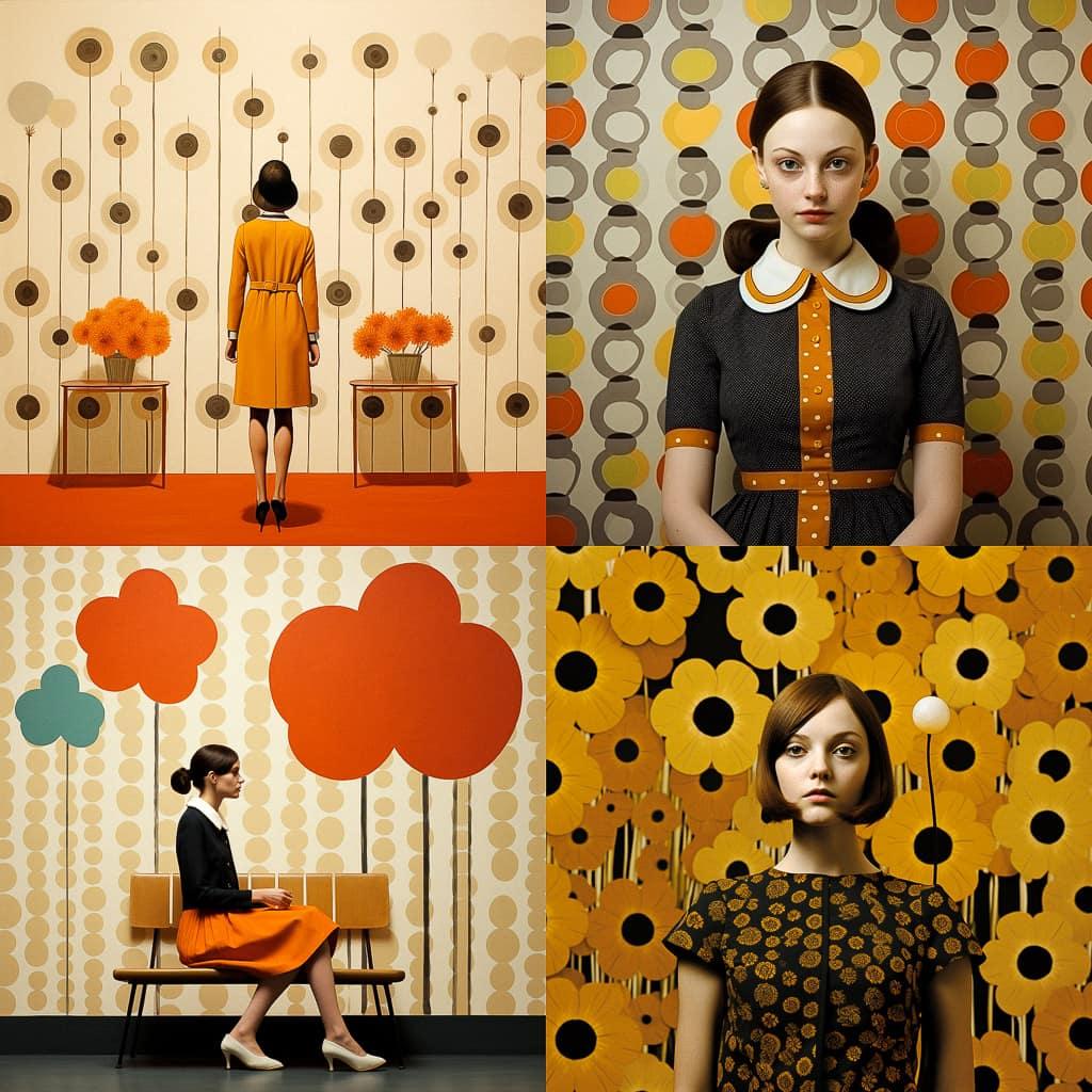 Orla Kiely style, Midjourney V5.2, render 1 of 4