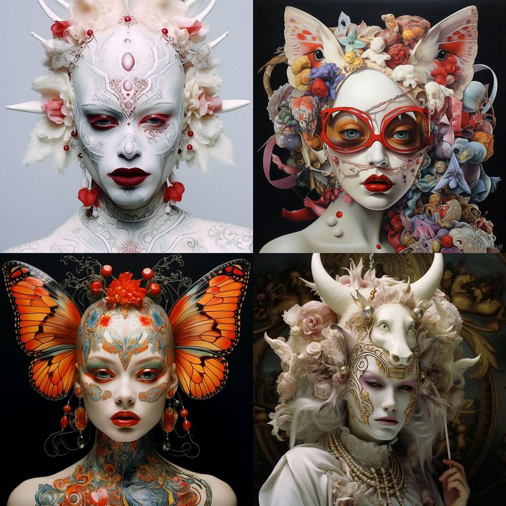 Orlan style, Midjourney V5.2, render 1 of 4