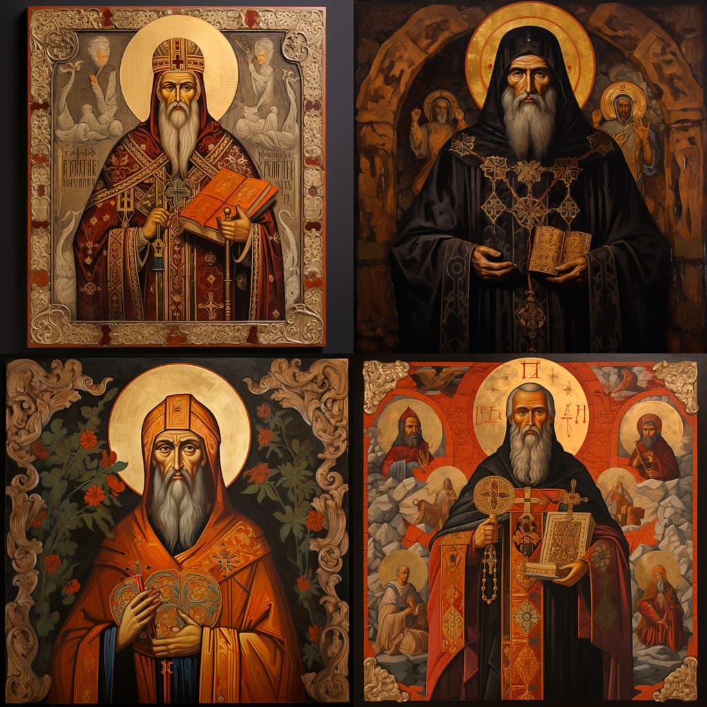 Orthodox icon style, Midjourney V5.2, render 1 of 4