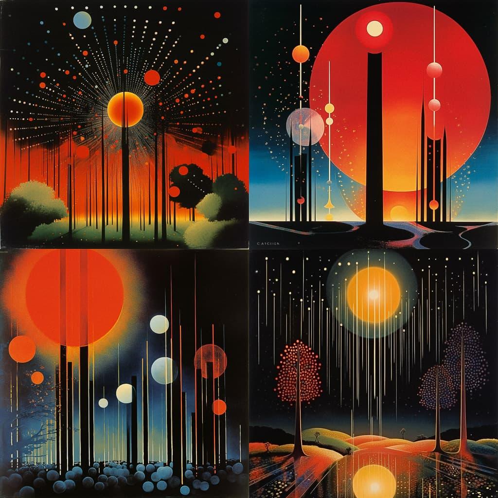 Oskar Fischinger style, Midjourney V5.2, render 1 of 4