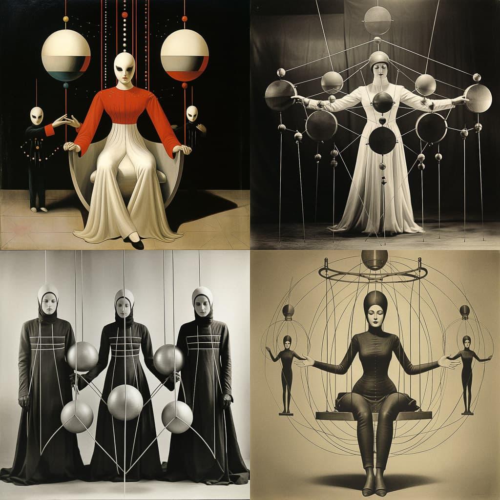 Oskar Schlemmer style, Midjourney V5.2, render 1 of 4