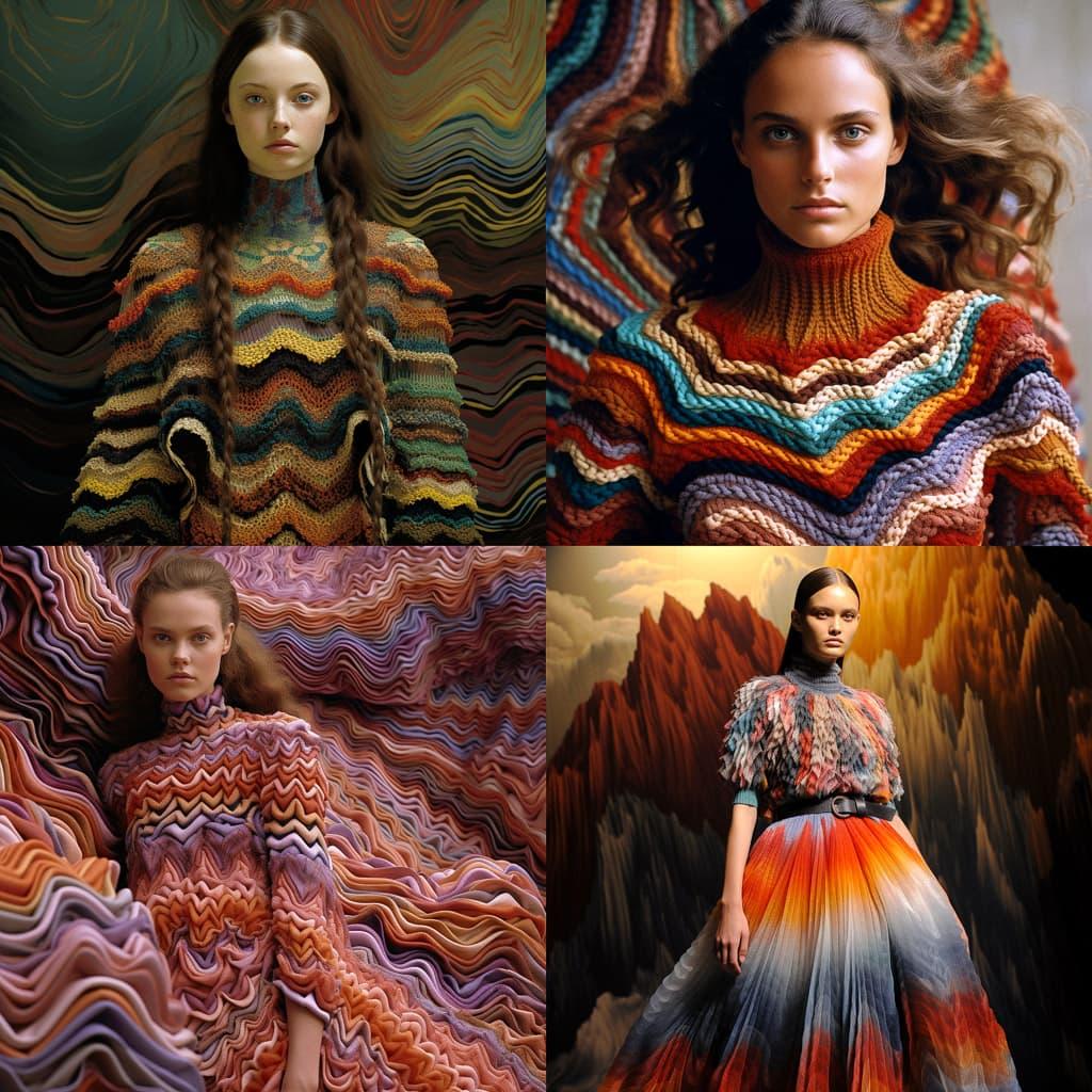 Ottavio Missoni style, Midjourney V5.2, render 1 of 4