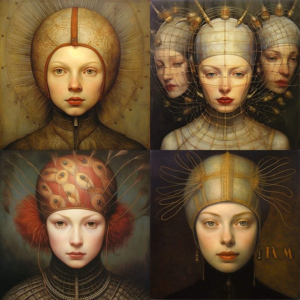 Pam Hawkes style, Midjourney V5.2, render 1 of 4