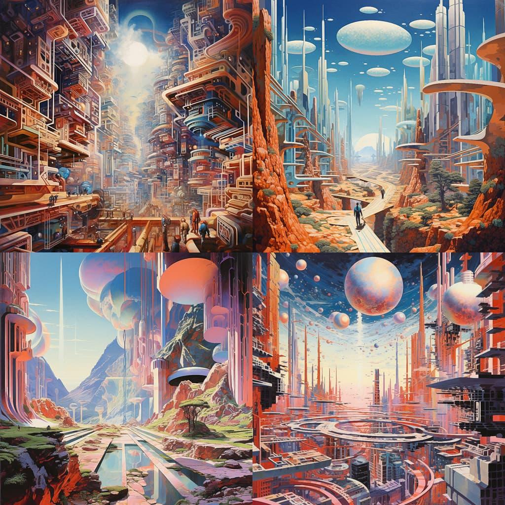 Panfuturism style, Midjourney V5.2, render 1 of 4