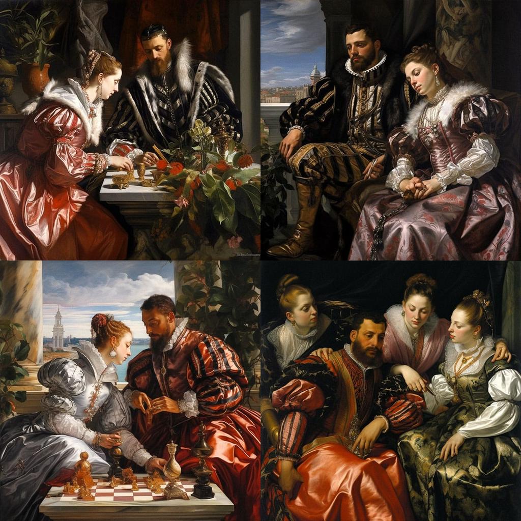 Paolo Veronese style, Midjourney V5.2, render 1 of 4
