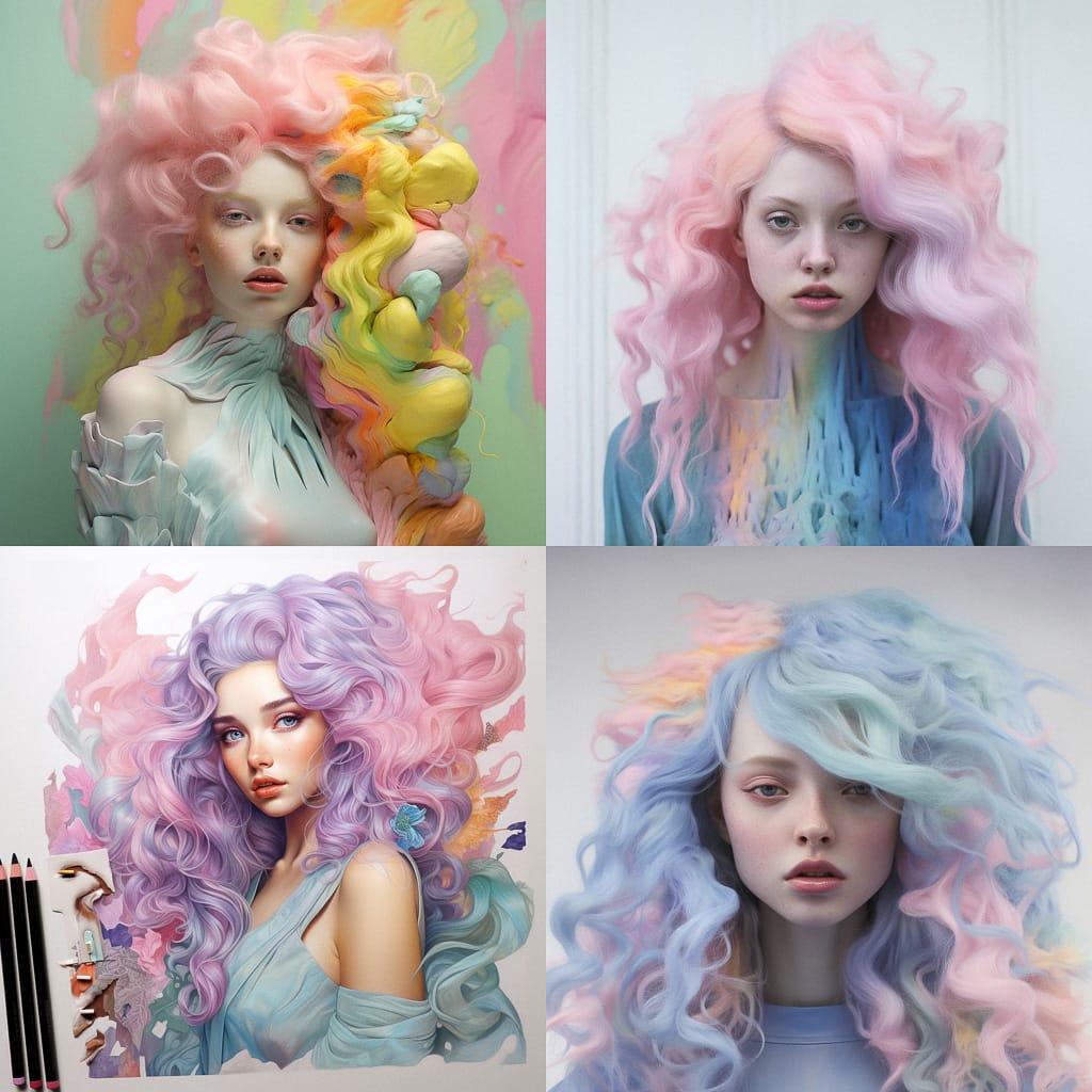Pastel colors style, Midjourney V5.2, render 1 of 4