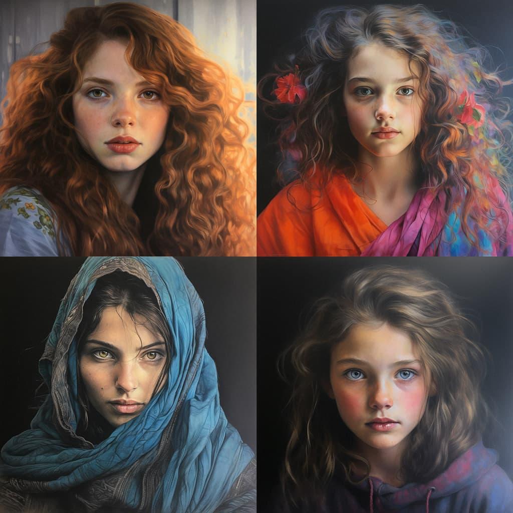 Pastel drawing style, Midjourney V5.2, render 1 of 4