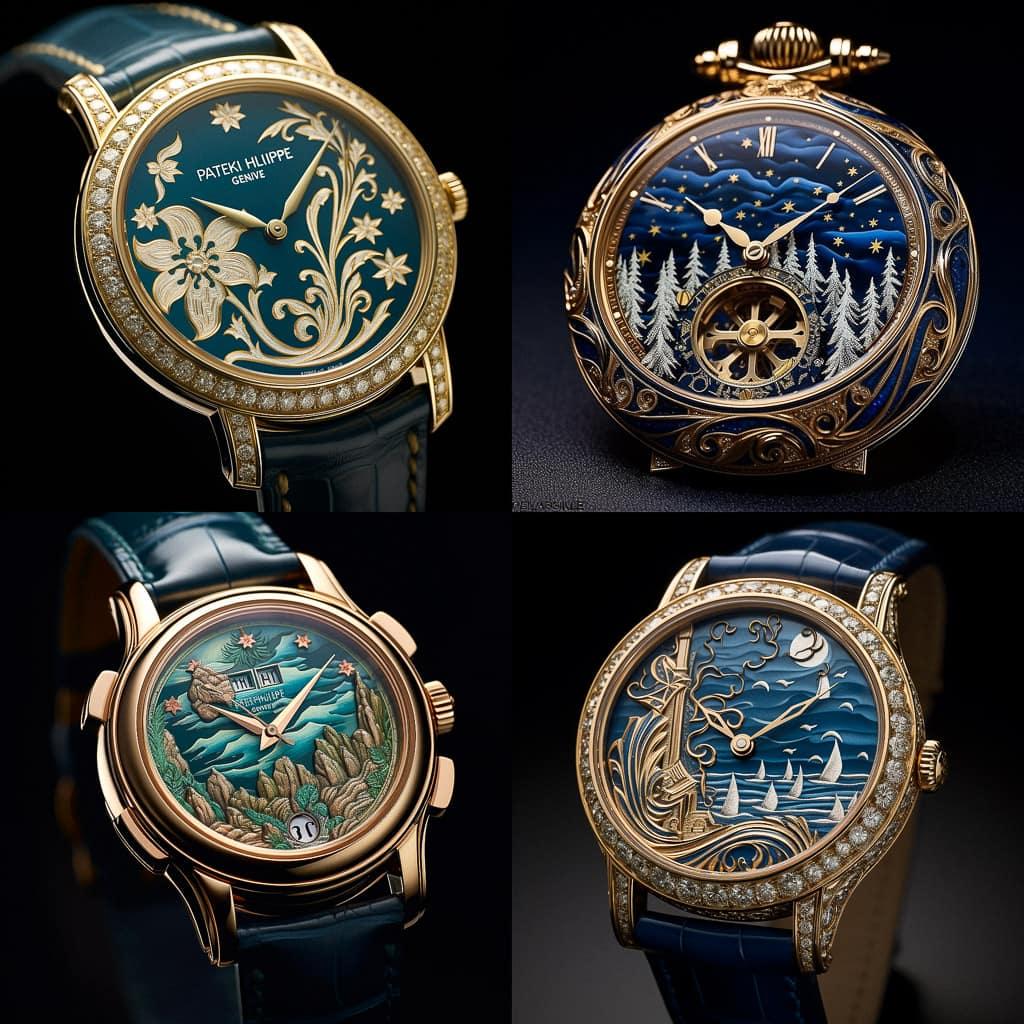 Patek Philippe style, Midjourney V5.2, render 1 of 4