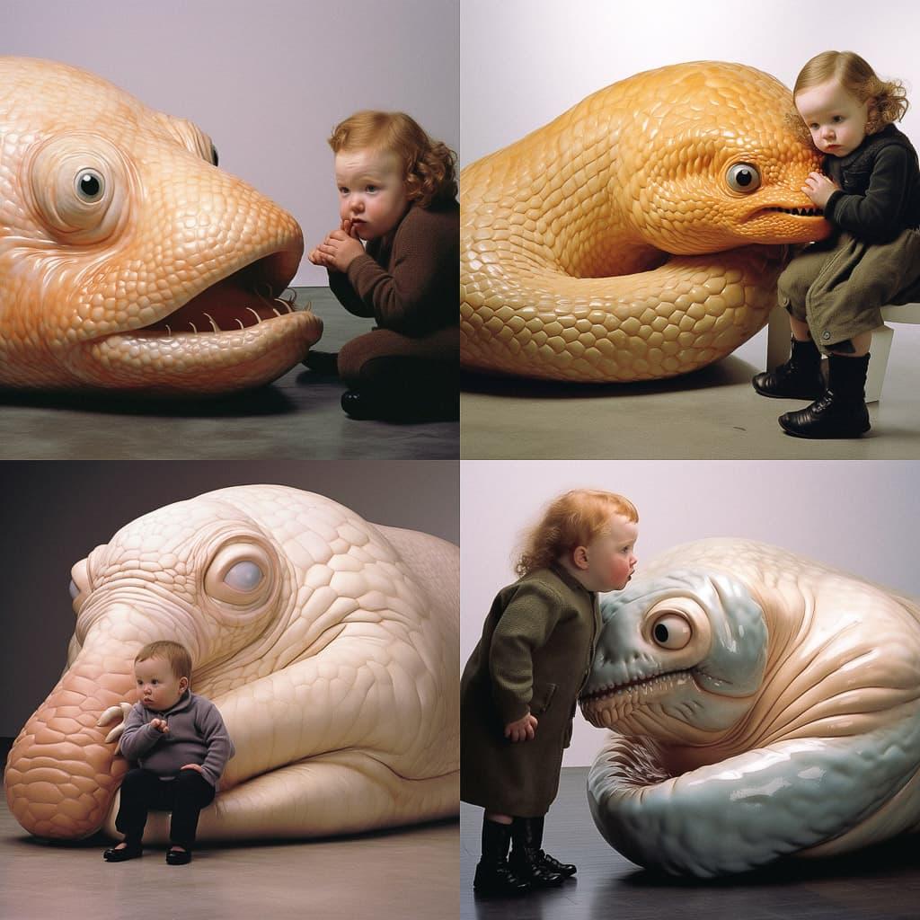 Patricia Piccinini style, Midjourney V5.2, render 1 of 4