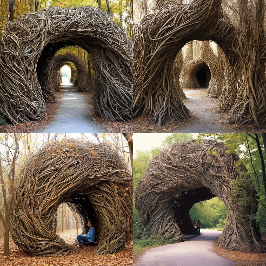 Patrick Dougherty style, Midjourney V5.2, render 1 of 4