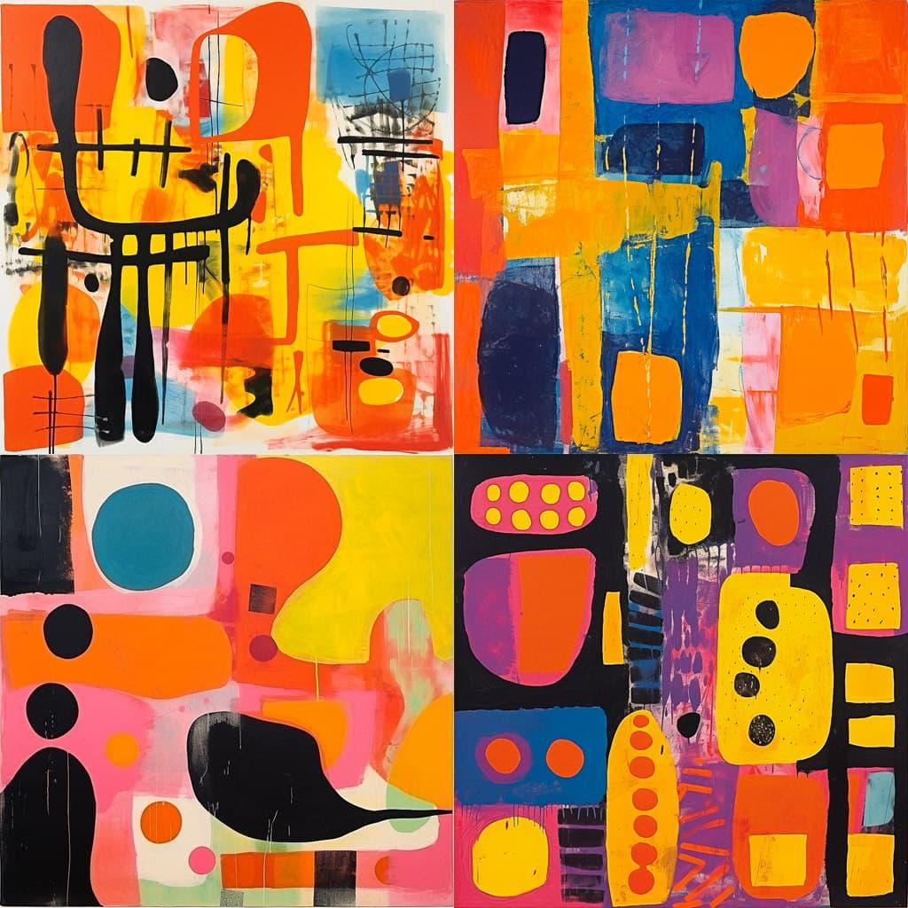 Patrick Heron style, Midjourney V5.2, render 1 of 4