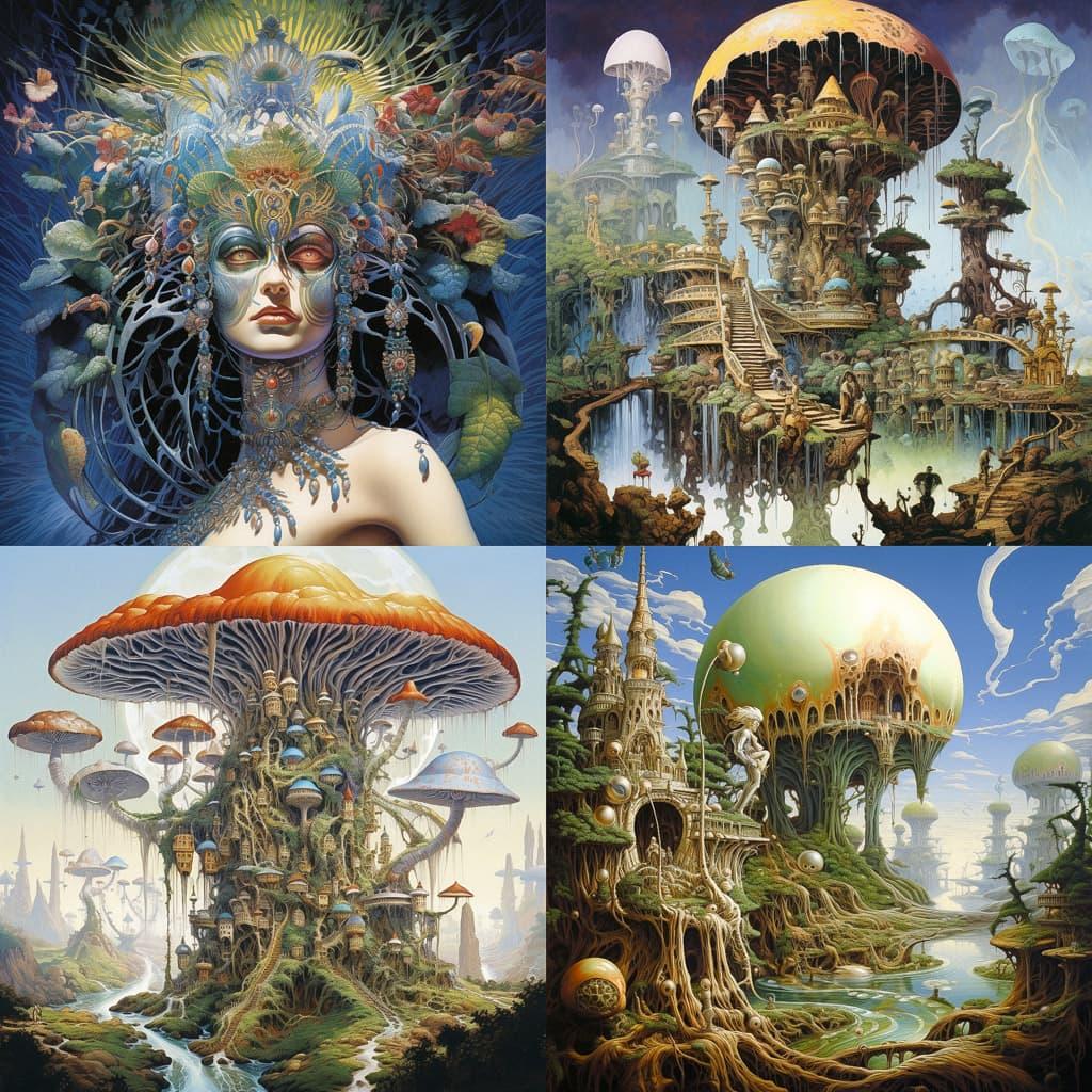 Patrick Woodroffe style, Midjourney V5.2, render 1 of 4