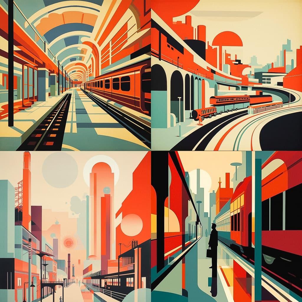 Paul Catherall style, Midjourney V5.2, render 1 of 4