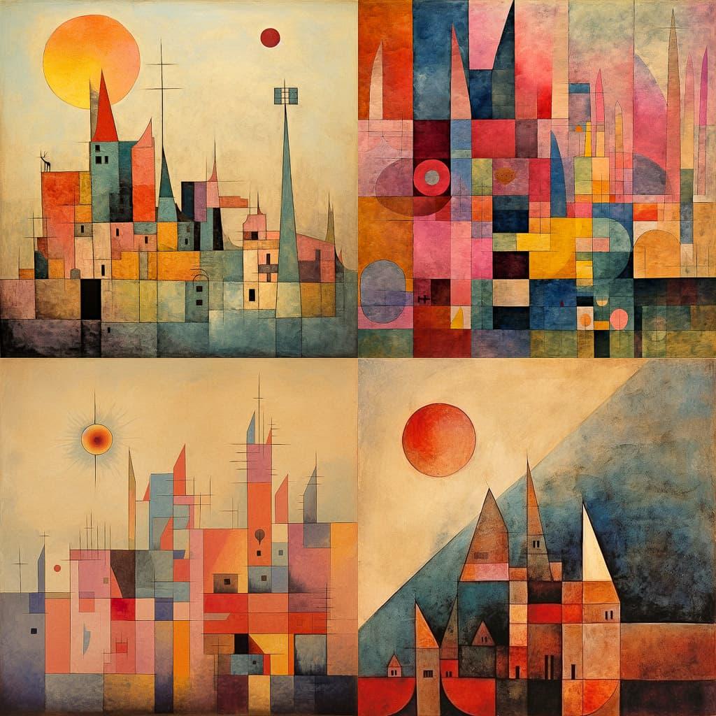 Paul Klee style, Midjourney V5.2, render 1 of 4