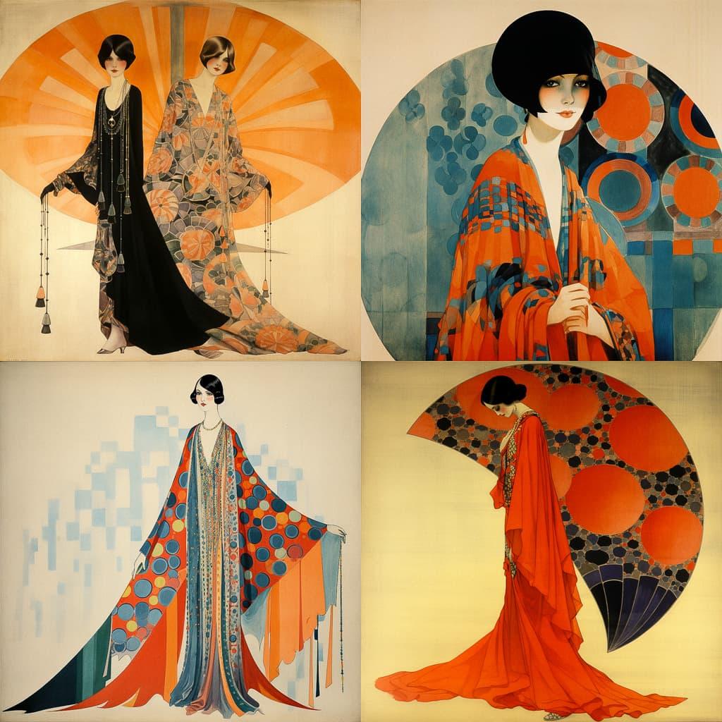 Paul Poiret style, Midjourney V5.2, render 1 of 4